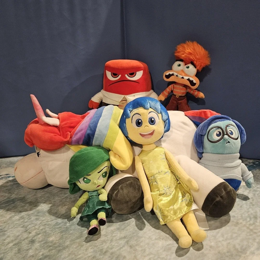 Disney Pixar Inside Out Plush Bundle Anxiety Talking Joy Sadness‎ Anger Disgust